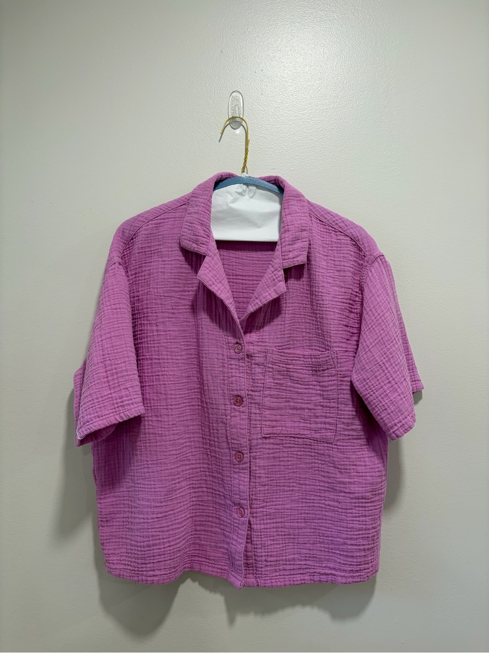 stars above Pink Short-Sleeve Button-Down Shirt and short set!
#0106